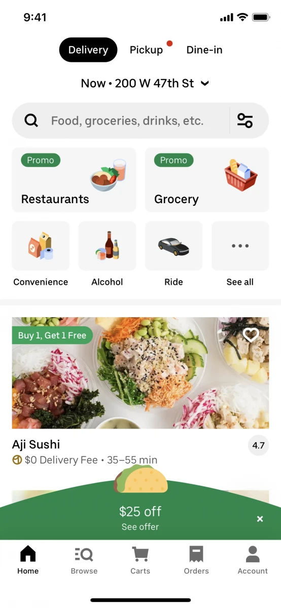 Uber Eats: Food Delivery screenshot image 5