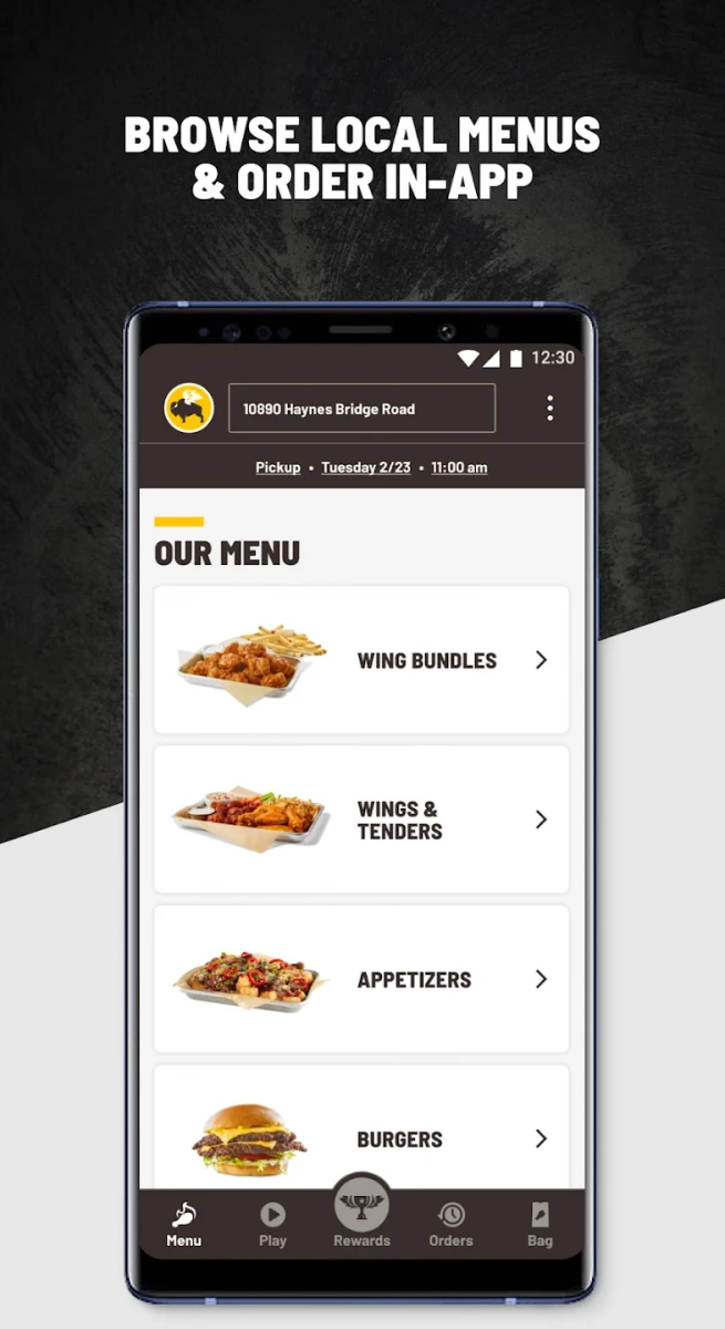 Buffalo Wild Wings Ordering screenshot image 1