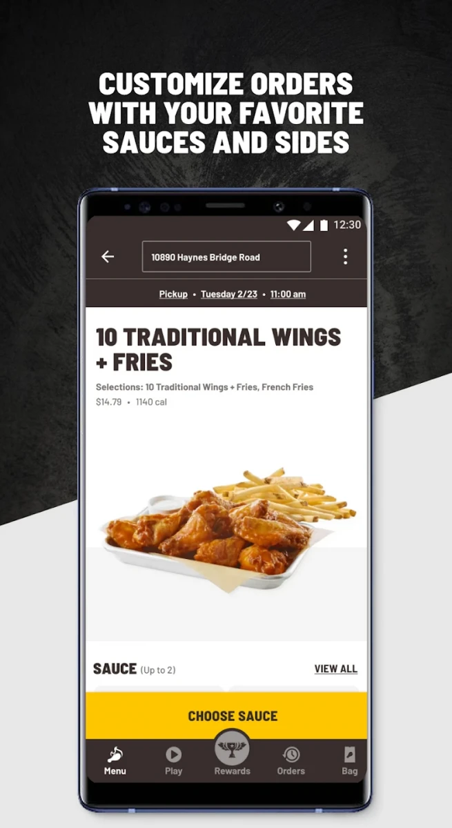 Buffalo Wild Wings Ordering screenshot image 3