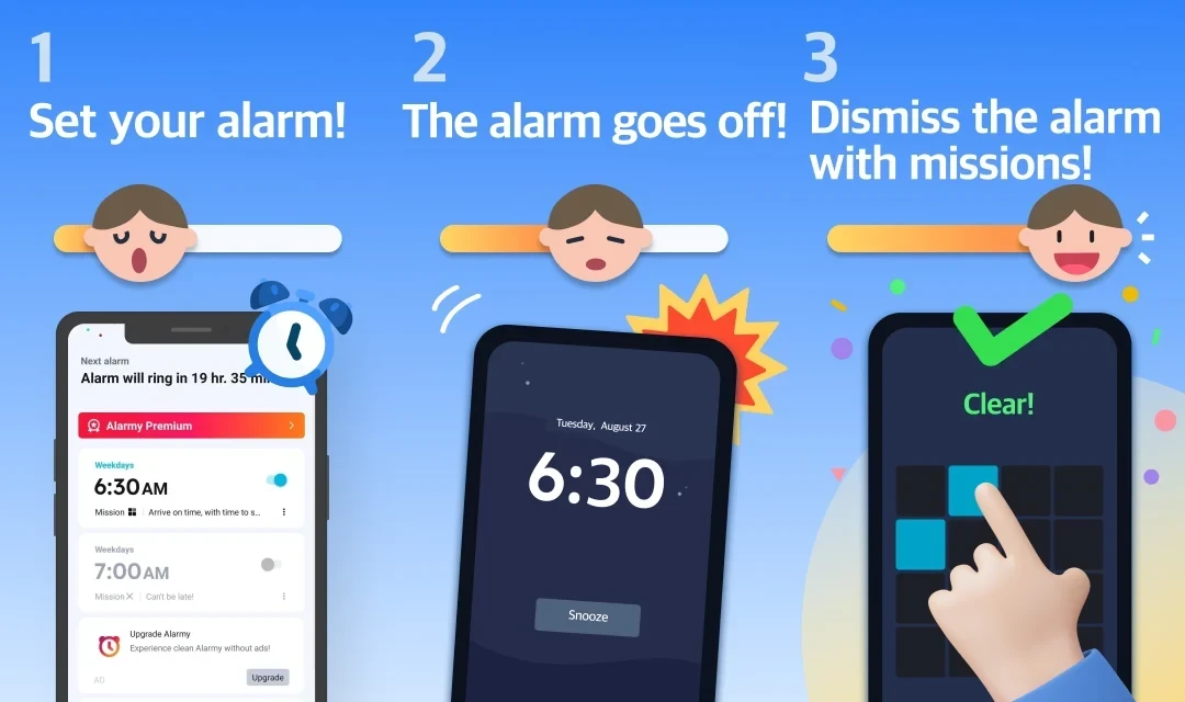 Alarmy - Alarm Clock Solution screenshot image 1