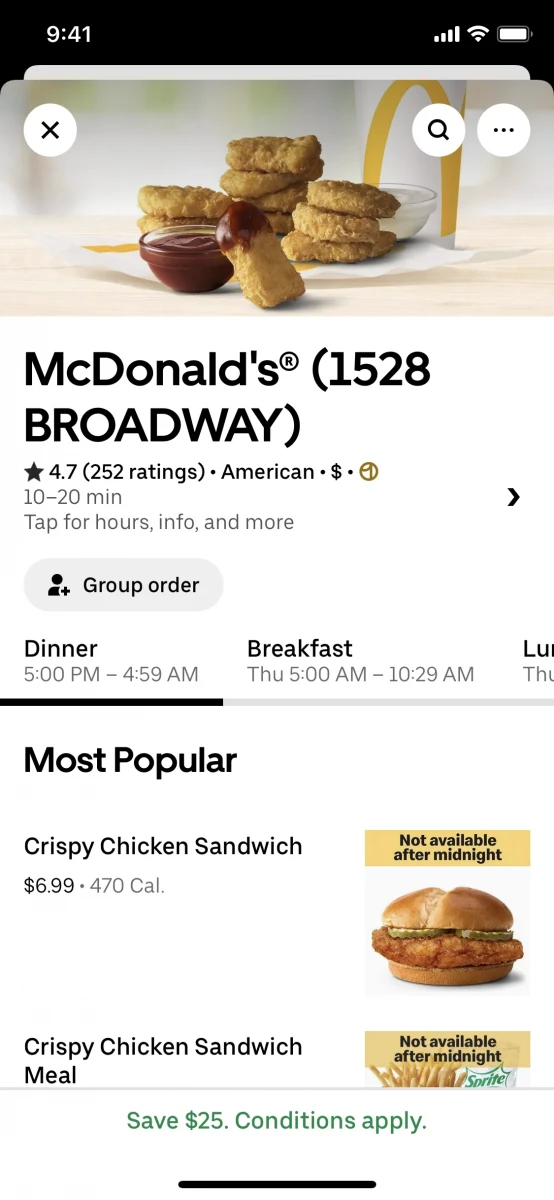 Uber Eats: Food Delivery screenshot image 4