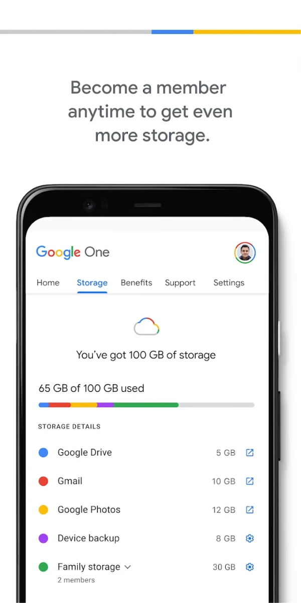 Google One screenshot image 3